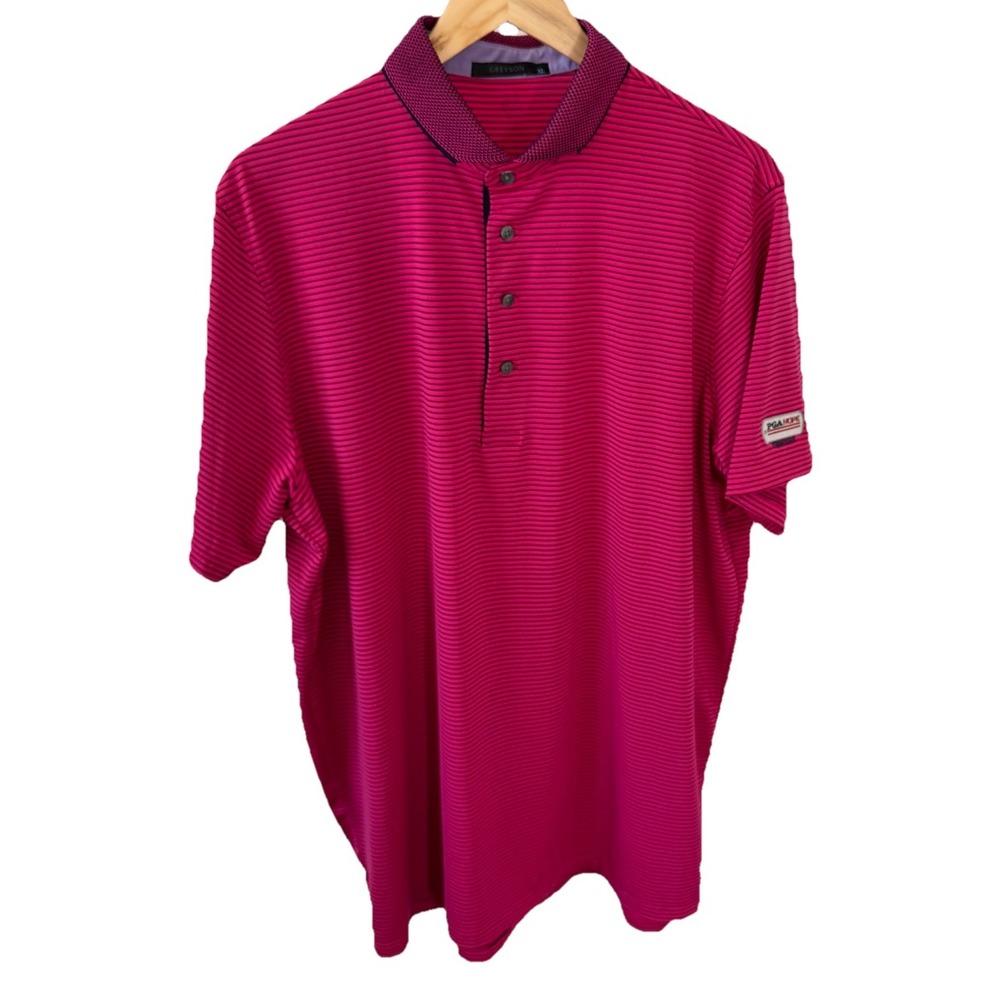 Greyson Golf Polo Shirt Men's XL Pink Short Sleeve Performance PGA Tennessee